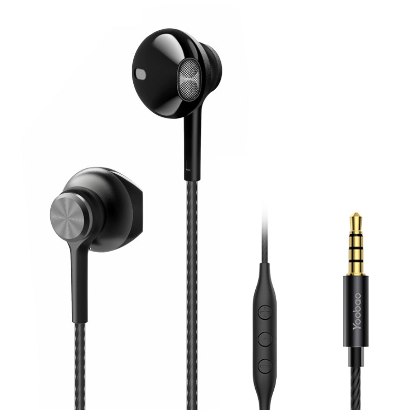 YOOBAO YBL-2 Universal 3.5mm Wired Music Headphones Semi-in-ear Earphones YOOBAO YBL-2 Universal 3.5mm Wired Music Headphones Semi-in-ear Earphones